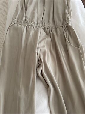 Ramy Brook silk one shoulder jumpsuit M sexy taupe beige unworn  St Barth